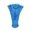 Viz Art Glass Art Glass Ocean Breeze - Handblown Art Glass Fiore Flute Vase 8028 by Viz Glass
