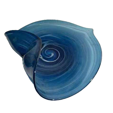 Viz Art Glass Art Glass Ocean Whirl - Handblown Art Glass Bowl 8011 by Viz Glass