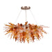 Viz Art Glass Lighting Viz Art Glass ColorSelect Canyon Shadow Linear Blown Glass Chandelier