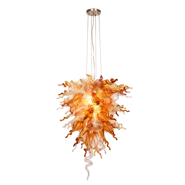 Viz Art Glass Lighting Viz Art Glass ColorSelect Canyon Shadow Tall Blown Glass Chandelier