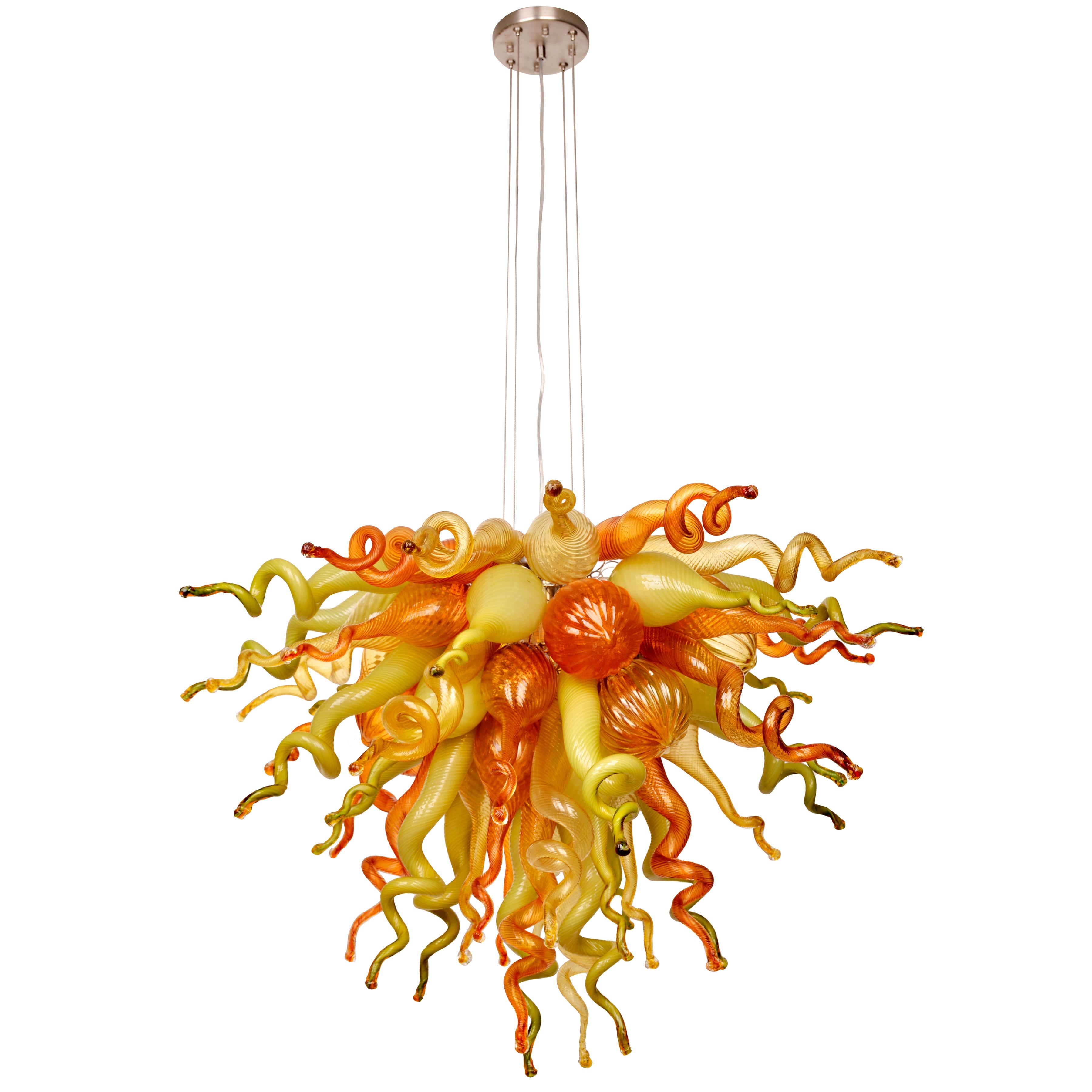 Viz Art Glass Lighting Viz Art Glass ColorSelect East Coast Autumn Mini Blown Glass Chandelier
