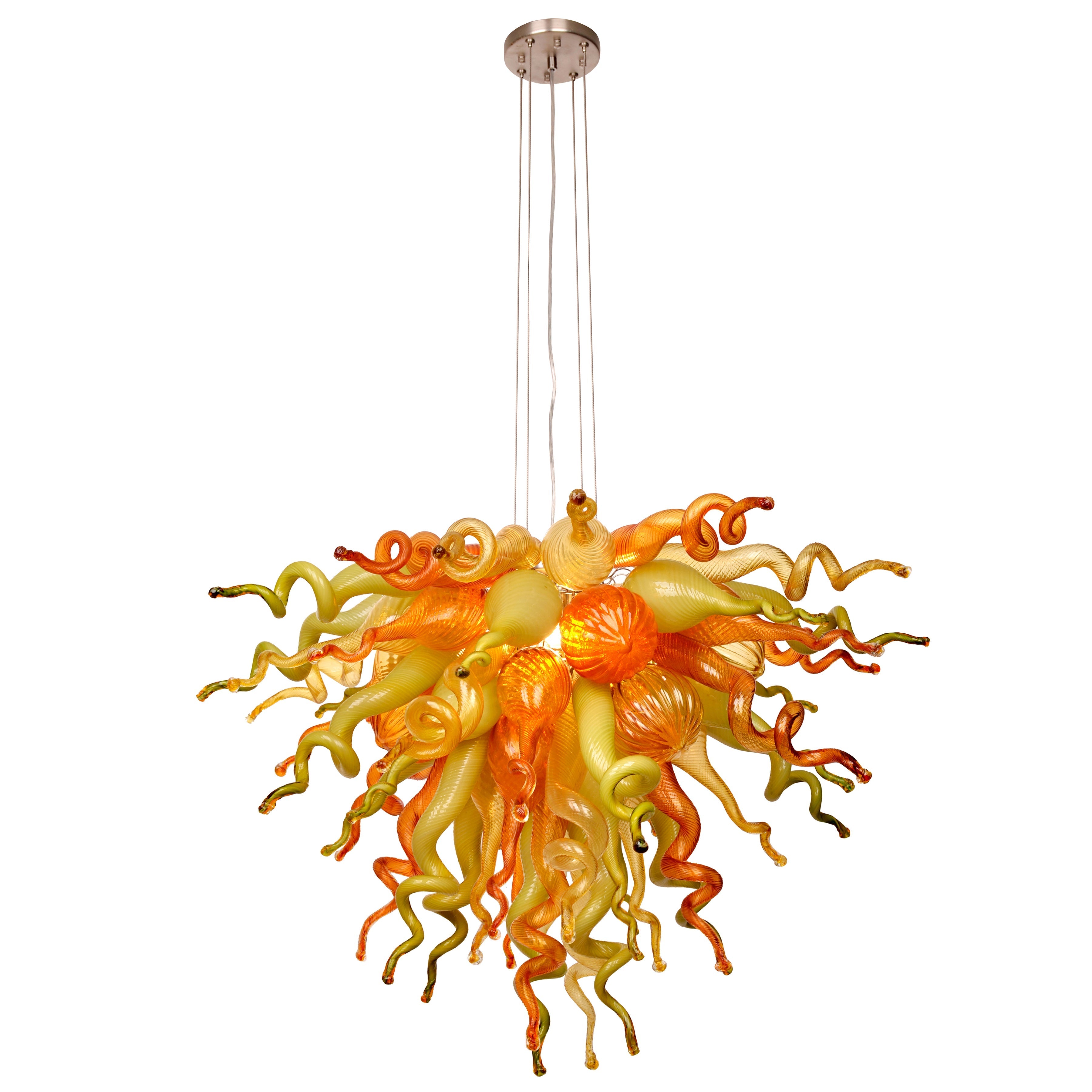 Viz Art Glass Lighting Viz Art Glass ColorSelect East Coast Autumn Mini Blown Glass Chandelier