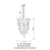 Viz Art Glass Lighting Viz Art Glass ColorSelect Jolla Del Mar Tall Blown Glass Chandelier