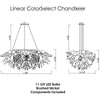 Viz Art Glass Lighting Viz Art Glass ColorSelect Lazy Brook Linear Blown Glass Chandelier