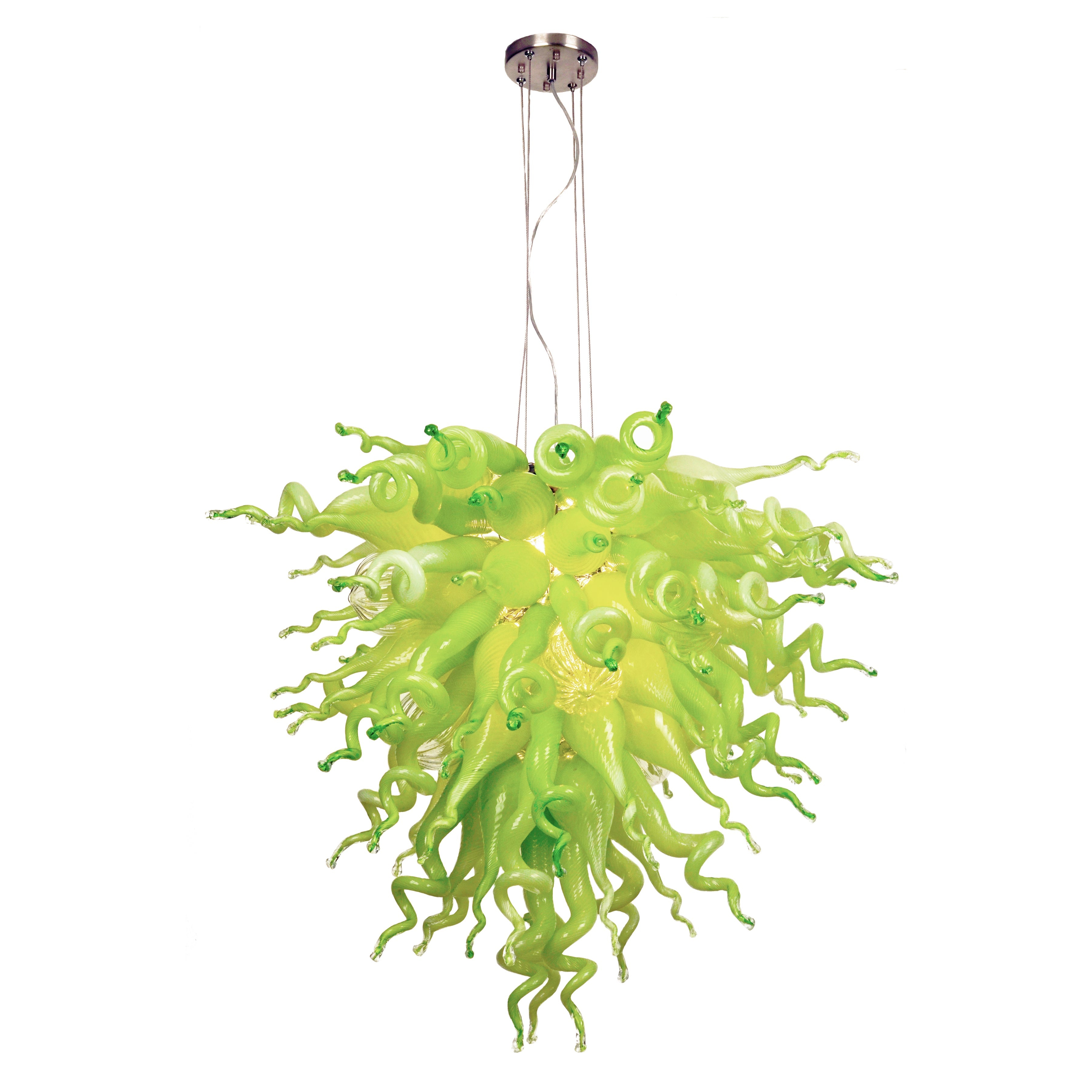 Viz Art Glass Lighting Viz Art Glass ColorSelect Mint Macaroon Large Chandelier