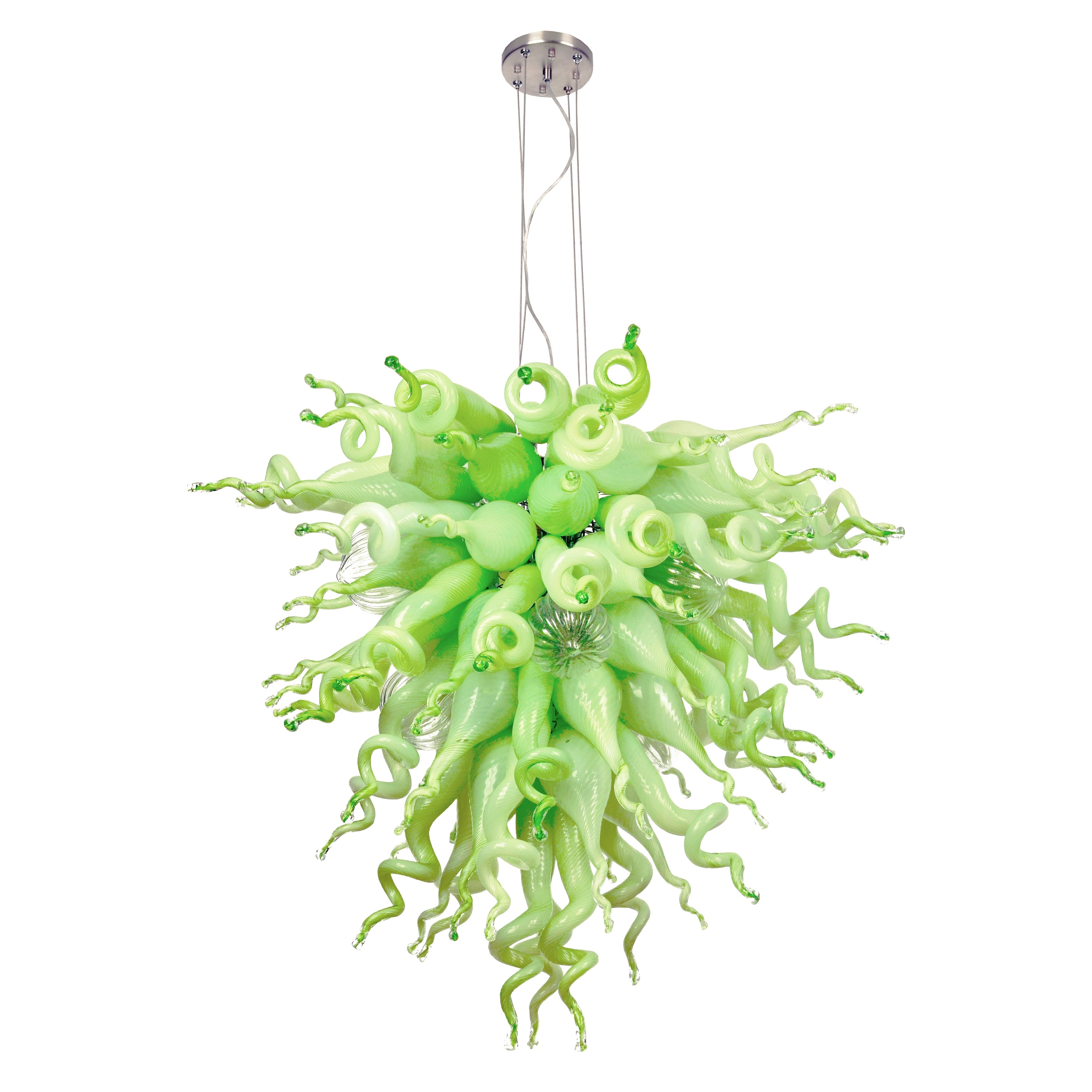 Viz Art Glass Lighting Viz Art Glass ColorSelect Mint Macaroon Large Chandelier