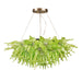 Viz Art Glass Lighting Viz Art Glass ColorSelect Mint Macaroon Linear Blown Glass Chandelier