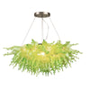 Viz Art Glass Lighting Viz Art Glass ColorSelect Mint Macaroon Linear Blown Glass Chandelier