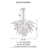 Viz Art Glass Lighting Viz Art Glass ColorSelect Summer Sky Small Chandelier