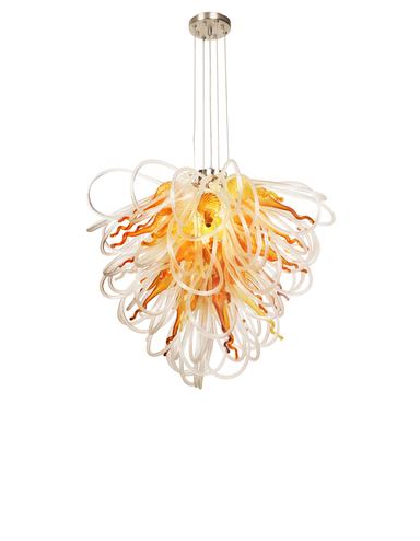 Viz Art Glass Lighting Viz Art Glass Orion Autumn Large Blown Glass Chandelier