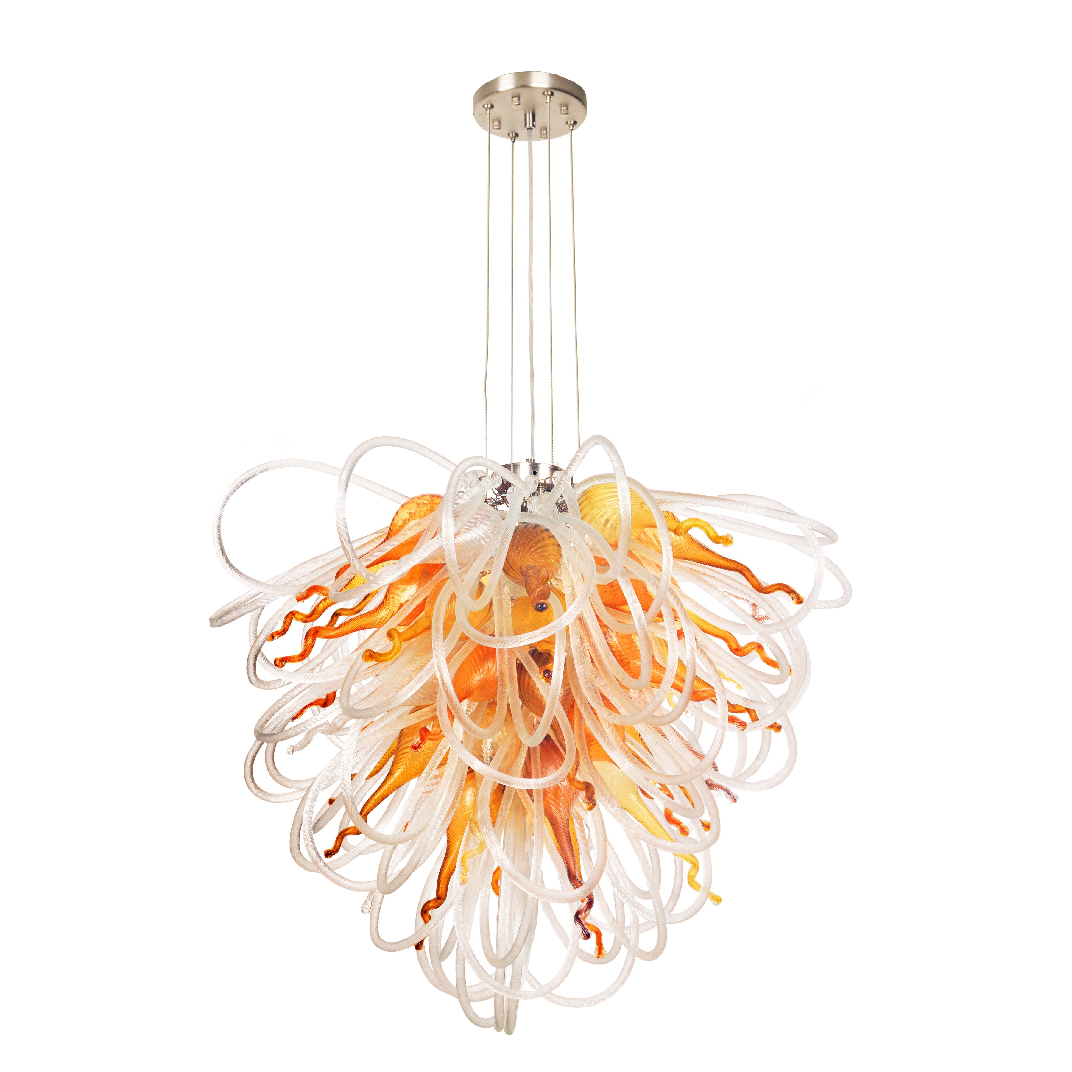 Viz Art Glass Lighting Viz Art Glass Orion Autumn Large Blown Glass Chandelier