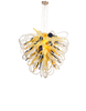 Viz Art Glass Lighting Viz Art Glass Orion Baltic Amber Large Blown Glass Chandelier