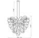 Viz Art Glass Lighting Viz Art Glass Orion Blue Love Large Blown Glass Chandelier