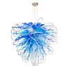Viz Art Glass Lighting Viz Art Glass Orion Blue Love Large Blown Glass Chandelier