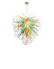 Viz Art Glass Lighting Viz Art Glass Orion Fiesta Coral Large Blown Glass Chandelier