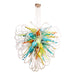 Viz Art Glass Lighting Viz Art Glass Orion Fiesta Coral Large Blown Glass Chandelier