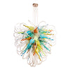Viz Art Glass Lighting Viz Art Glass Orion Fiesta Coral Large Blown Glass Chandelier