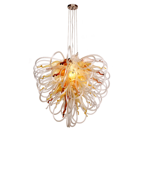 Viz Art Glass Lighting Viz Art Glass Orion Frontier Timber Large Blown Glass Chandelier