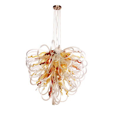 Viz Art Glass Lighting Viz Art Glass Orion Frontier Timber Large Blown Glass Chandelier
