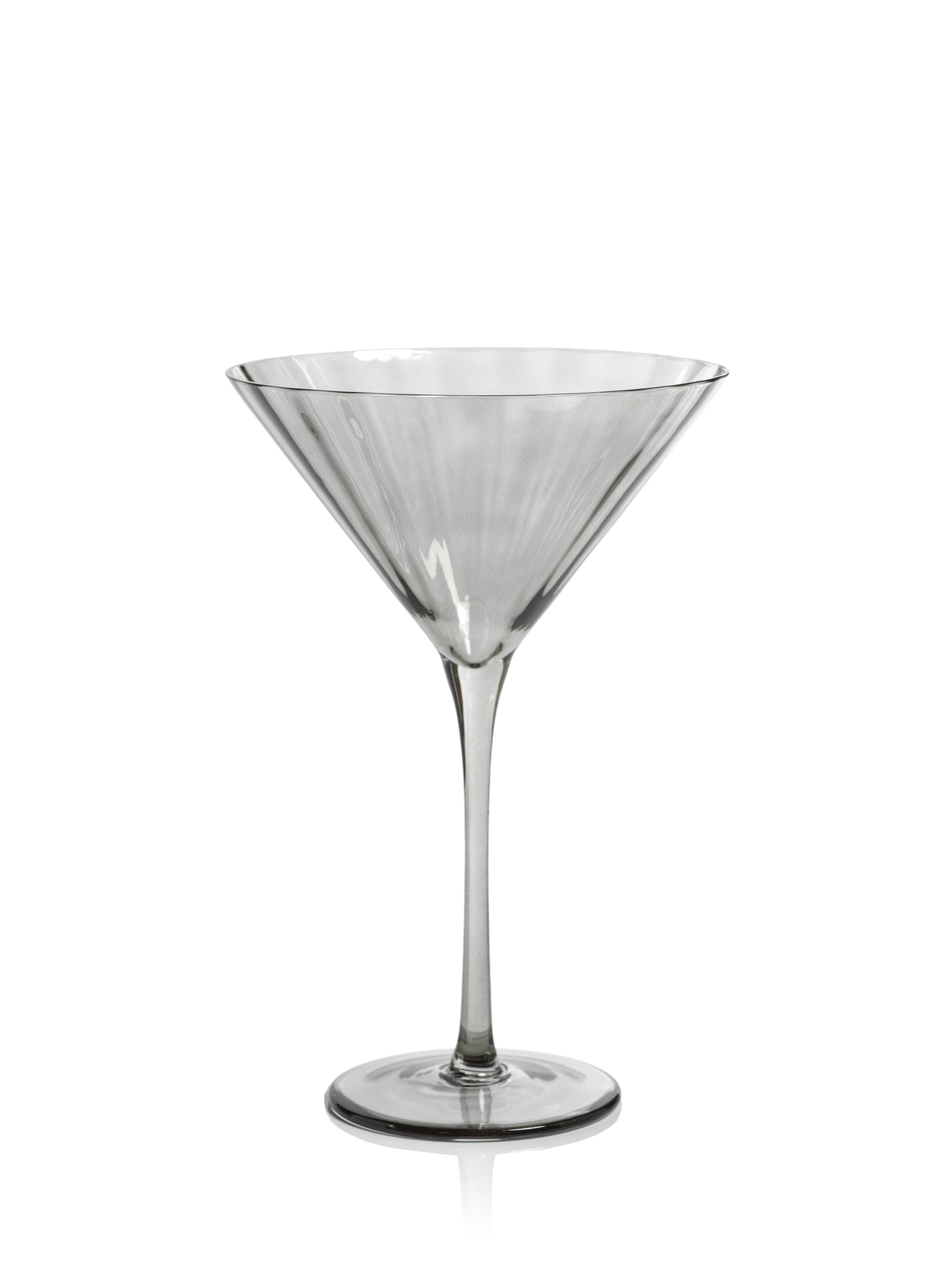 Ribbed Optic Martini Glasses Set of 4