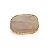 Zodax Giftware Agate Marble Glass Coaster w/ Gold Rim- Pink Tone