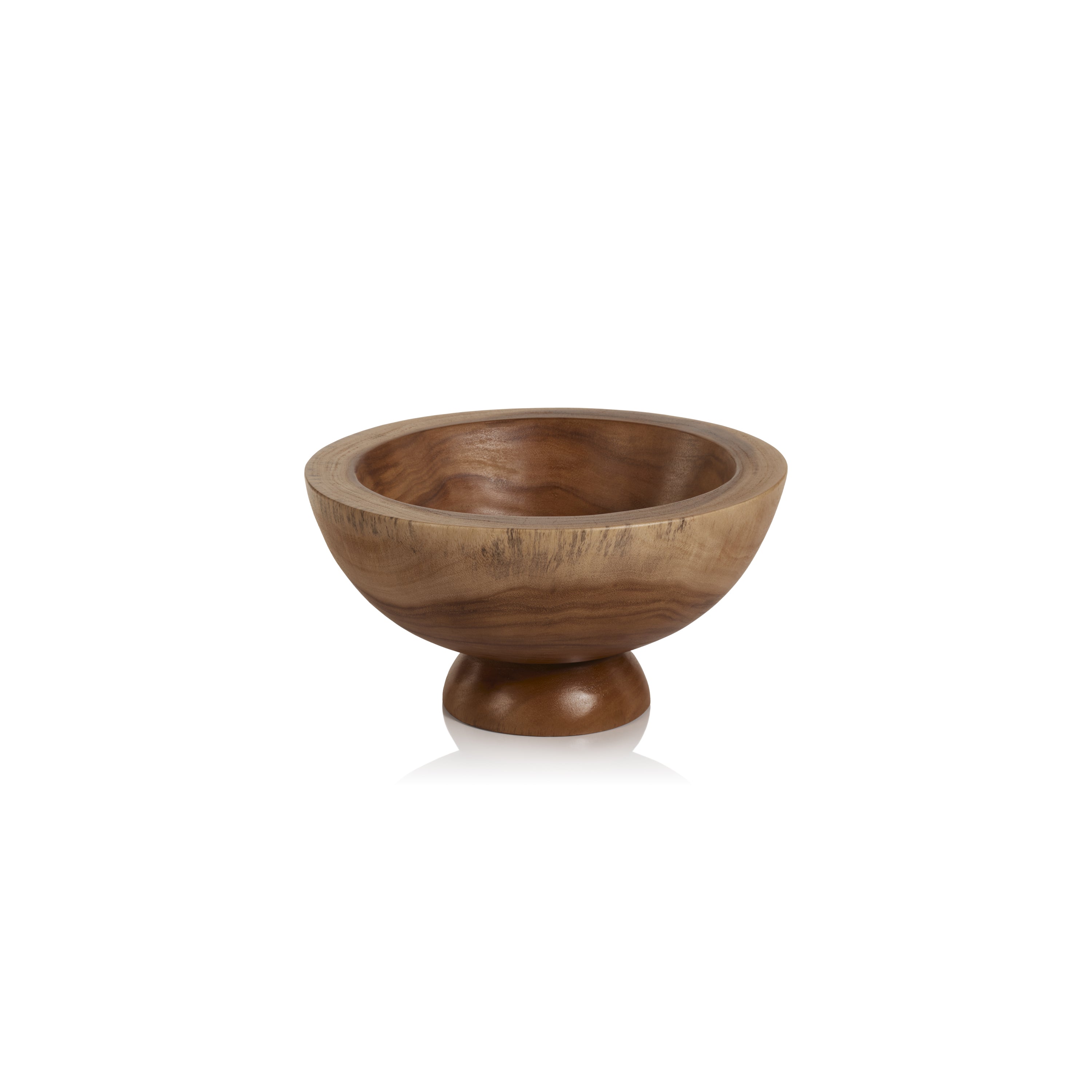Zodax Home Decor Alpina Wooden Footed Bowl 13.75"