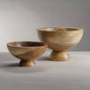 Zodax Home Decor Alpina Wooden Footed Bowl 13.75"