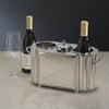 Zodax Giftware Alsace Brass Two Bottle Wine Cooler, Nickel
