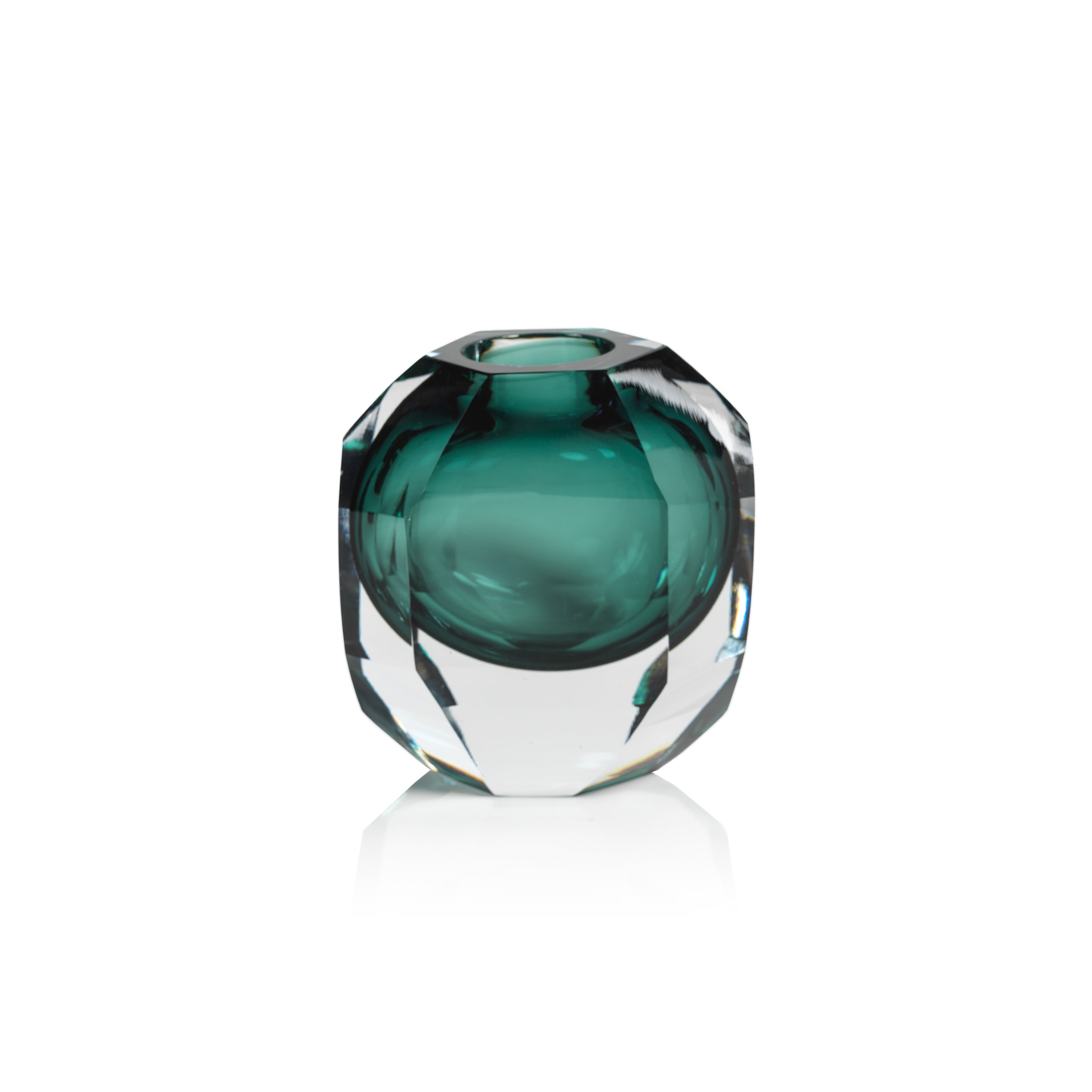 Zodax Furniture Aman Emerald Cut Glass 5"