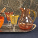 Zodax Home Decor Antibes Glass Pitcher - Orange with Yellow Handle