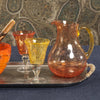 Zodax Home Decor Antibes Glass Pitcher - Orange with Yellow Handle