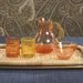 Zodax Home Decor Antibes Glass Pitcher - Orange with Yellow Handle