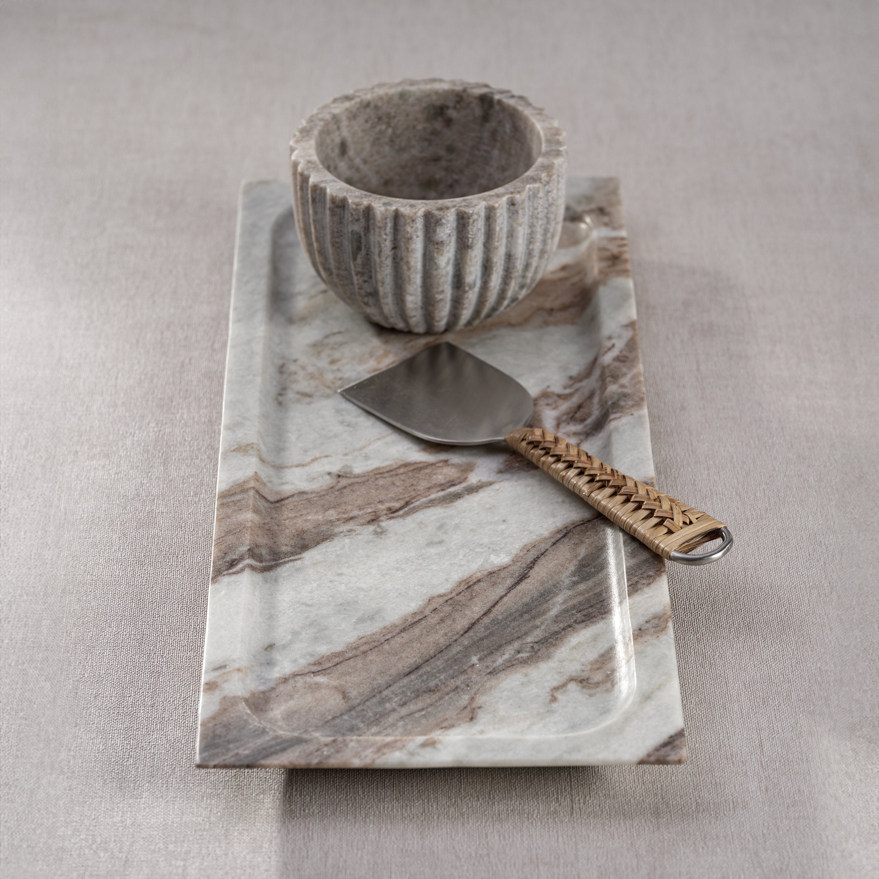 Zodax Furniture Arabescato Marble Tray 13.75" x 6"