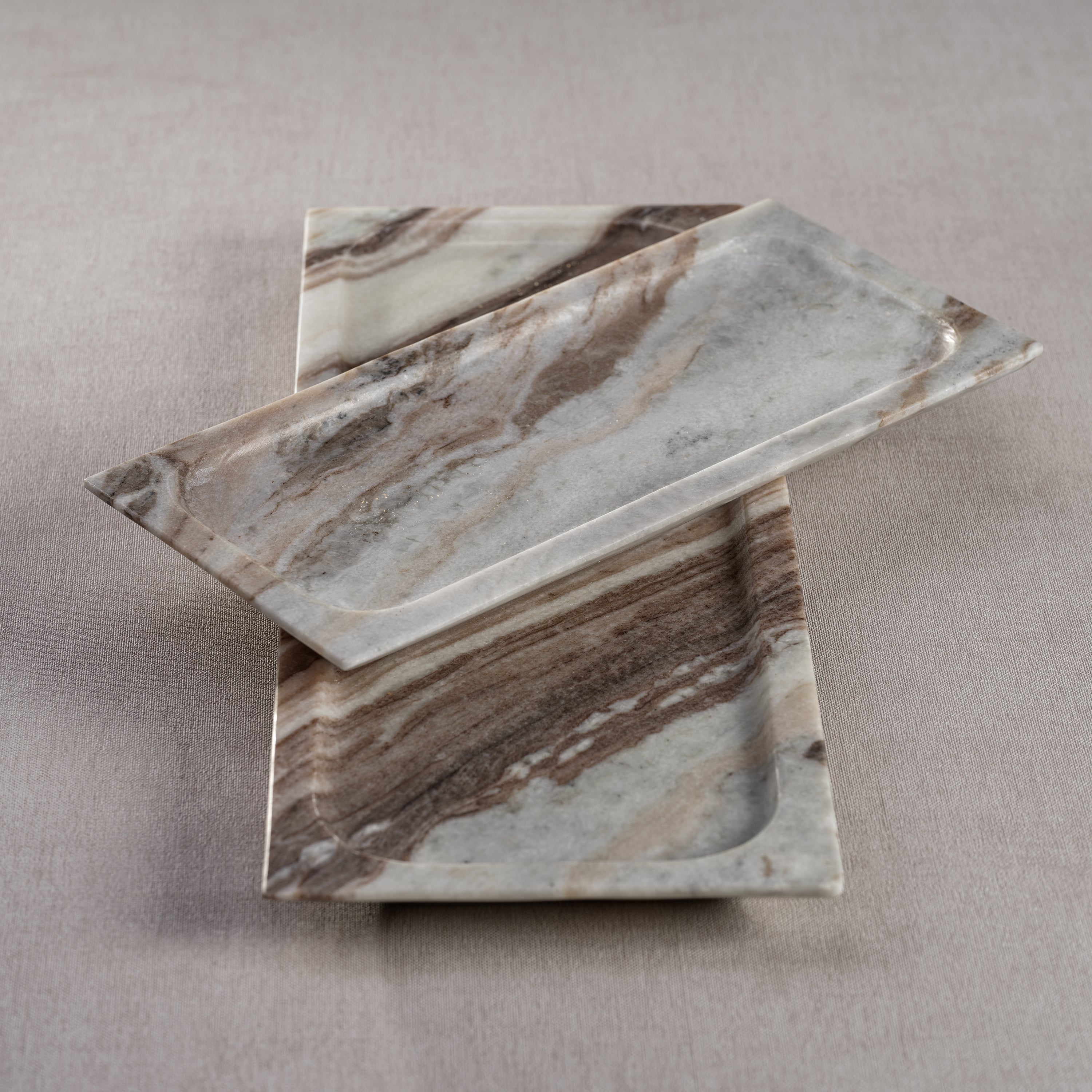 Zodax Furniture Arabescato Marble Tray 13.75" x 6"