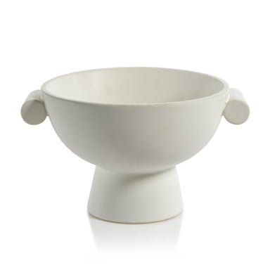 Zodax Home Decor Baden Matt White Ceramic Bowl