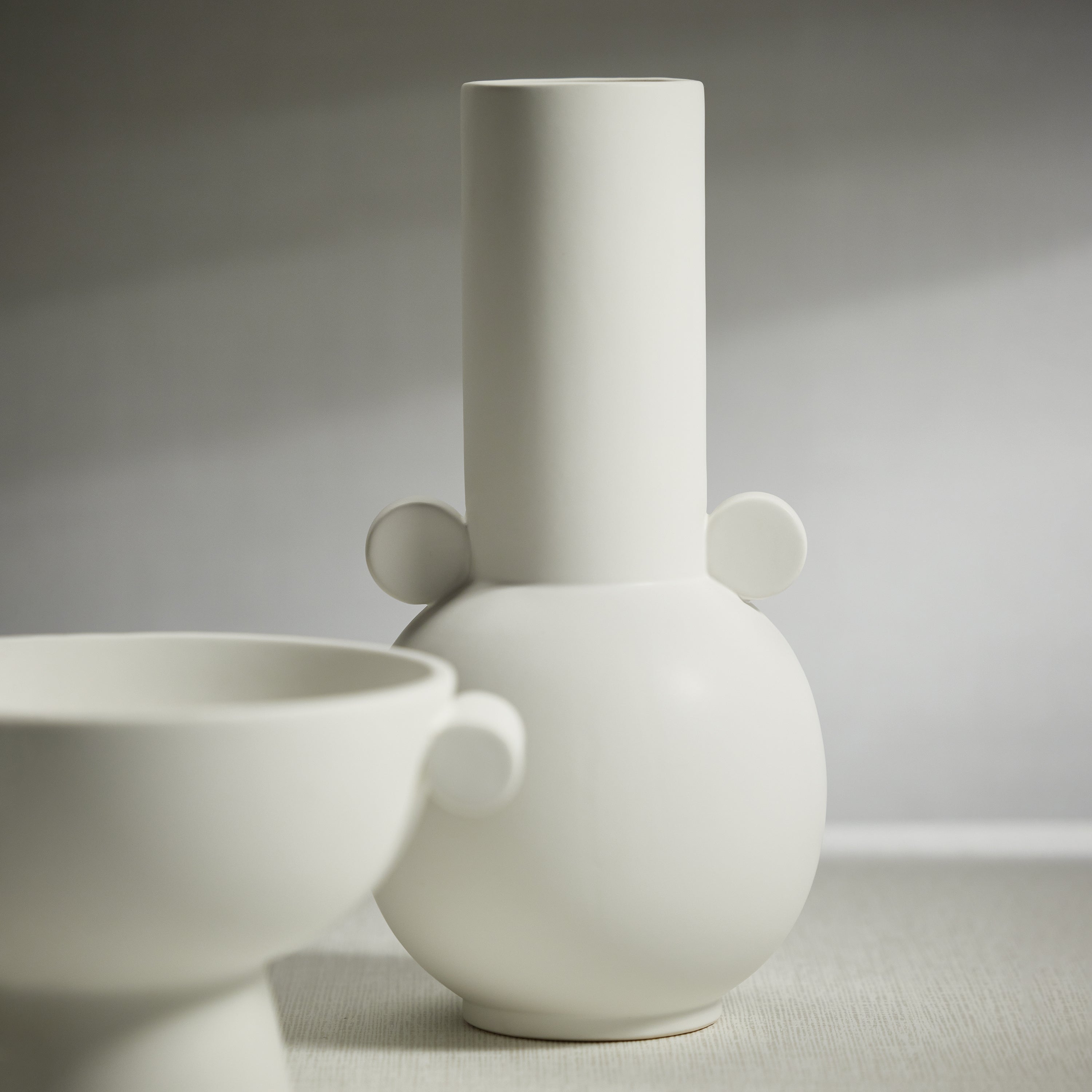 Zodax Furniture Baden Matt White Ceramic Vase