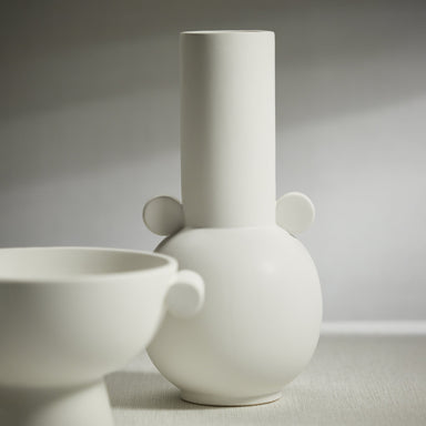 Zodax Furniture Baden Matt White Ceramic Vase