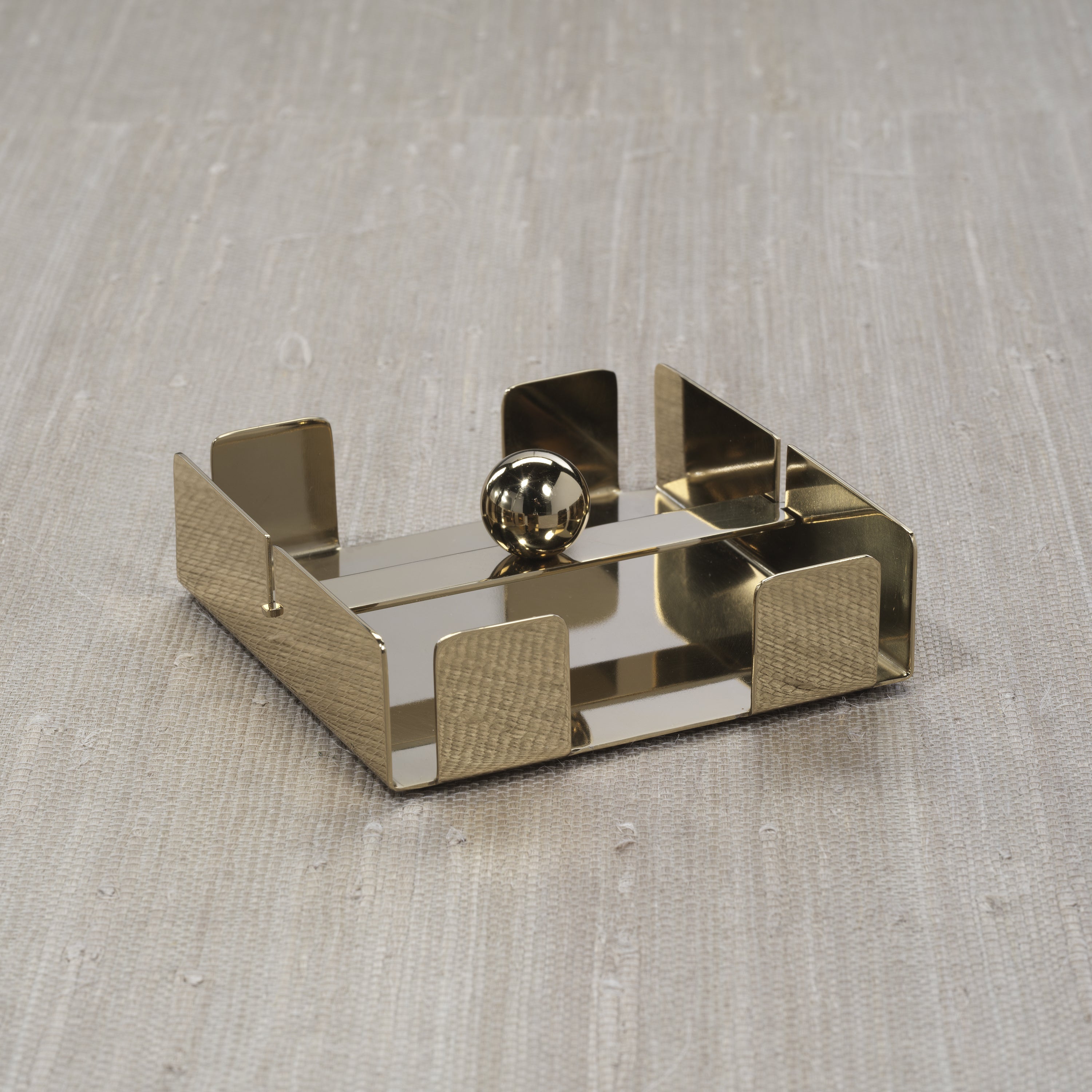 Zodax Giftware Basso Cocktail Napkin Holder - Polished Gold