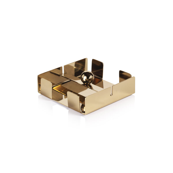 Zodax Giftware Basso Cocktail Napkin Holder - Polished Gold