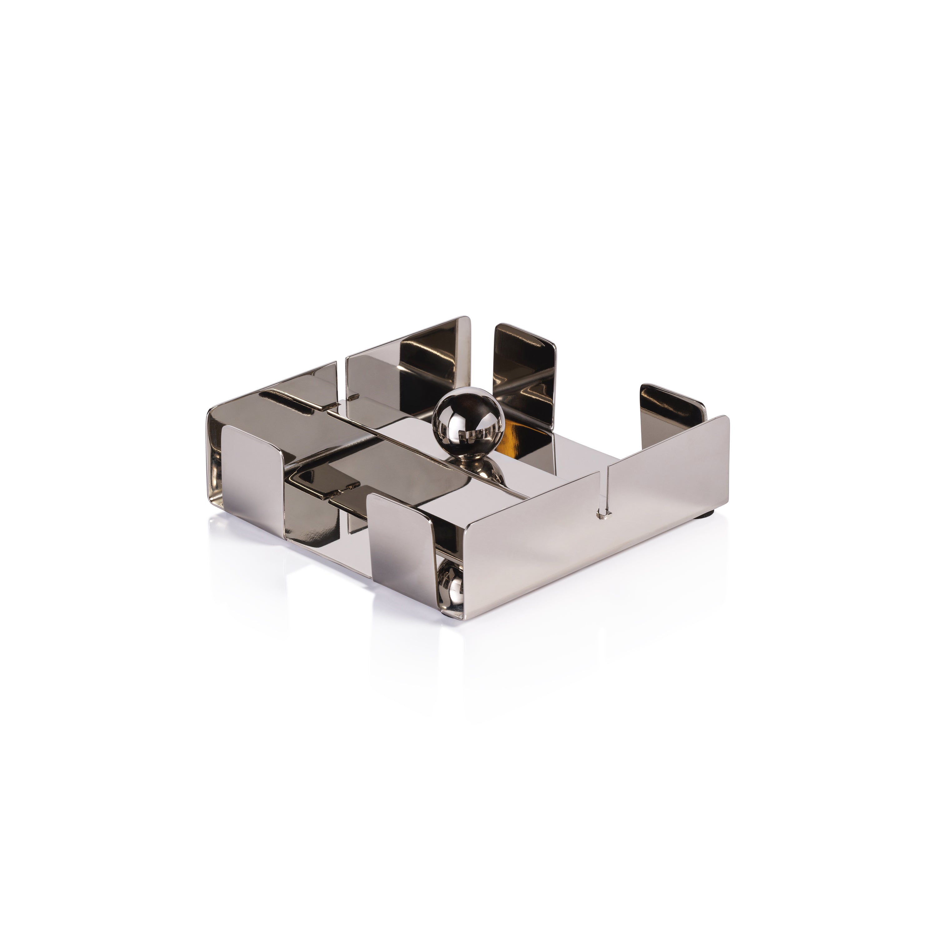 Zodax Giftware Basso Cocktail Napkin Holder - Polished Nickel