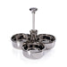 Zodax Giftware Basso Condiment Trio w/ Cocktail Pick Holder- Polished Nickel