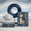 Zodax Home Decor Biarritz Ribbed Blue Bone Inlaid Box-7" x 4.25" x 2"