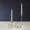Zodax Home Decor Breda 2-Tier Brass Candle Holder - Polished Nickel