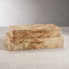 Zodax Giftware Burlwood Veneer Box- 13" x 6.5" x 2.5"