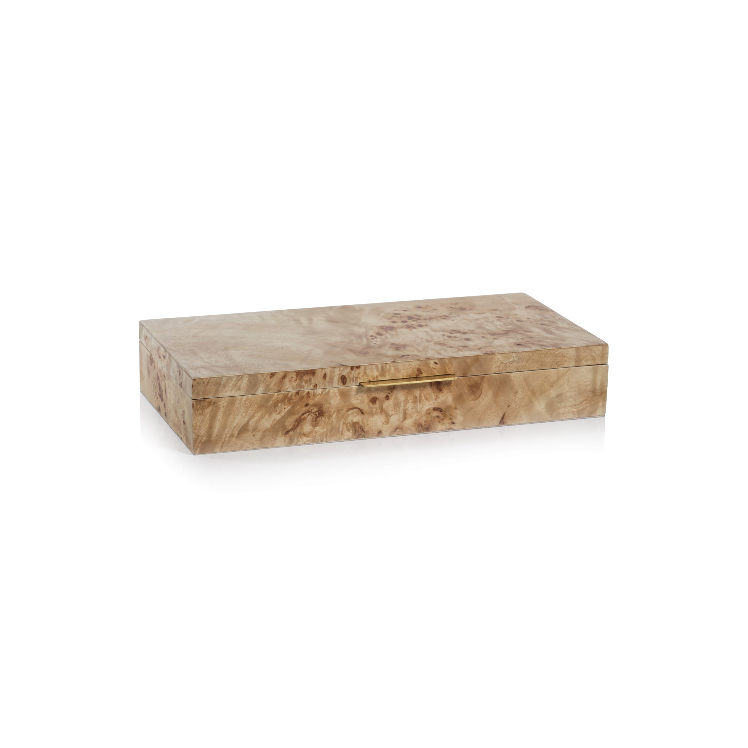 Zodax Giftware Burlwood Veneer Box- 13" x 6.5" x 2.5"