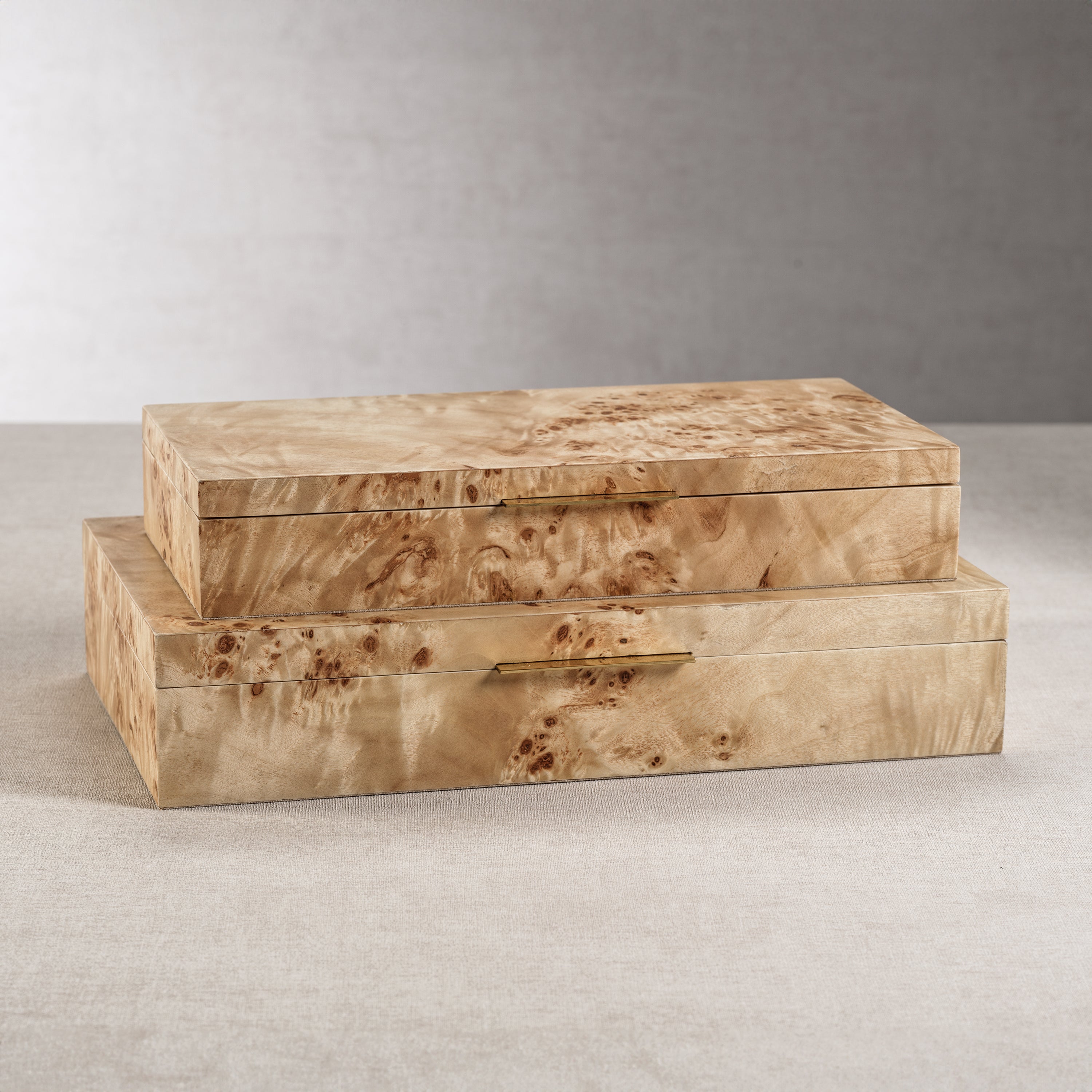 Zodax Home Decor Burlwood Veneer Box 14.5" x 8.5" x 2.75"