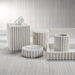 Zodax Serveware Camogli Fluted White Marble Canister w/ Lid