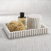 Zodax Furniture Camogli Scalloped White Marble Tray 12" x 8" x 1.75"