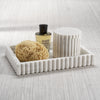 Zodax Furniture Camogli Scalloped White Marble Tray 12" x 8" x 1.75"