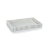 Zodax Furniture Camogli Scalloped White Marble Tray 16" x 10" x 2"